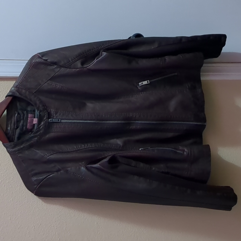 Faux Leather Jacket Size XL
